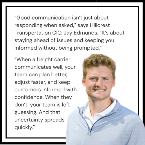 Freight checklist quote Jay Edmunds